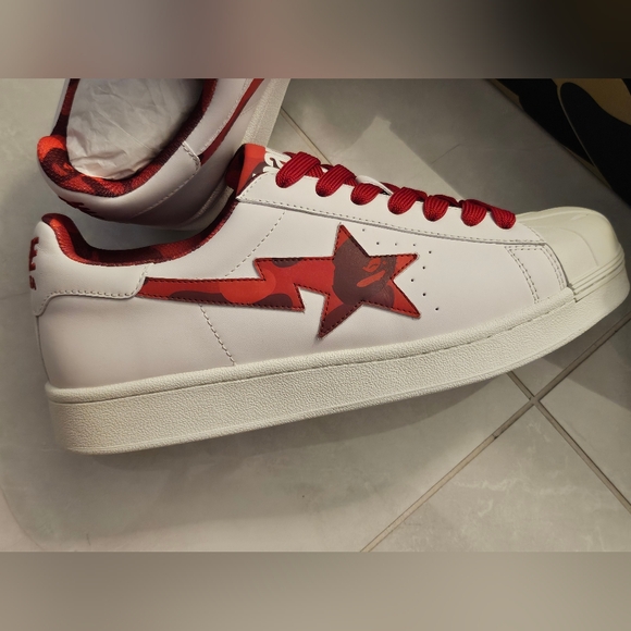 Bape Sta Red Sneakers -NWT - Picture 2 of 7